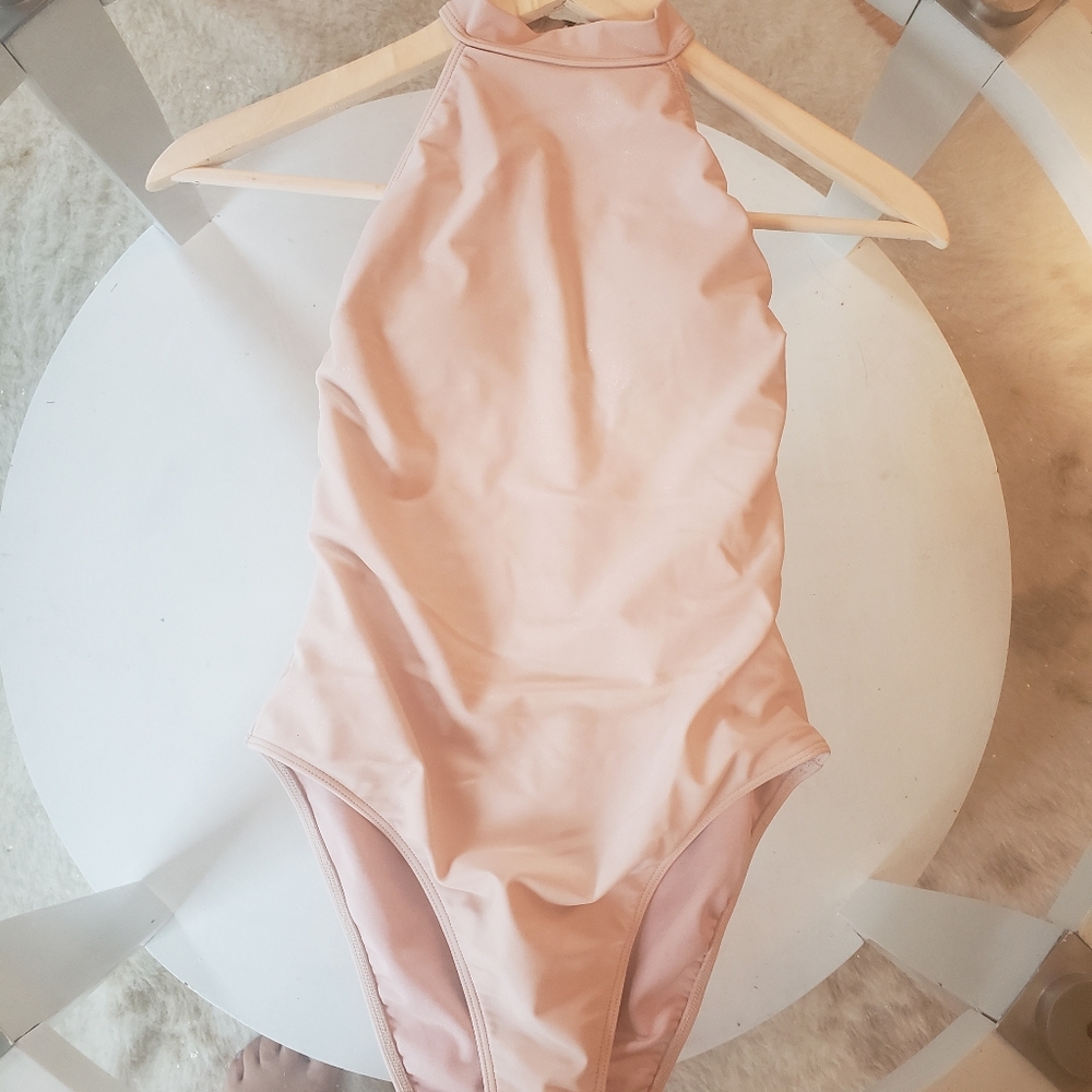 One piece open back swim suit